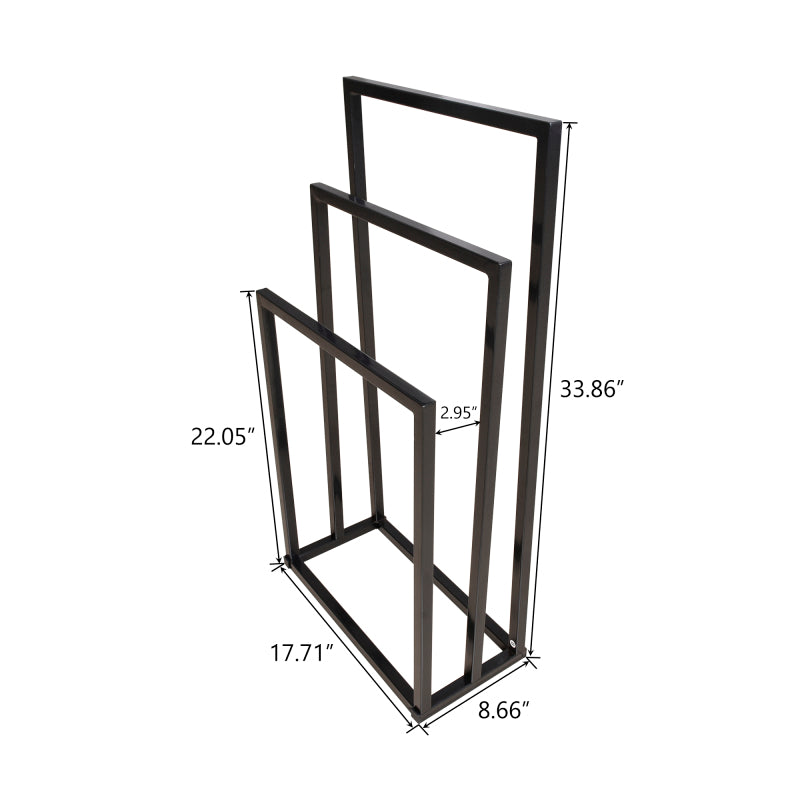 Handtücherhalter für Badezimmer, 3 Ebenen breiteres Handtüchertrocknerständer im Freien, Freistehendes Handtücherhalter, Pool-Handtücherdeckenständer und Displayständer für übergroße Badetücher