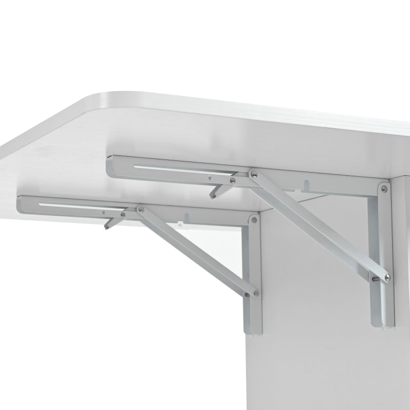 Moderner klappbarer Esstisch mit LED-Beleuchtung und einstellbarer Farbwechselfunktion, Weiß