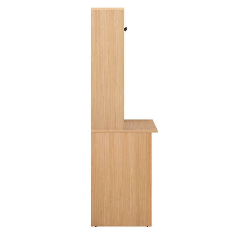 Computertisch,Regal-Schreibtisch,Schrankschreibtisch Arbeitstisch, Schrankschreibtisch,Weiß Natur 180cm