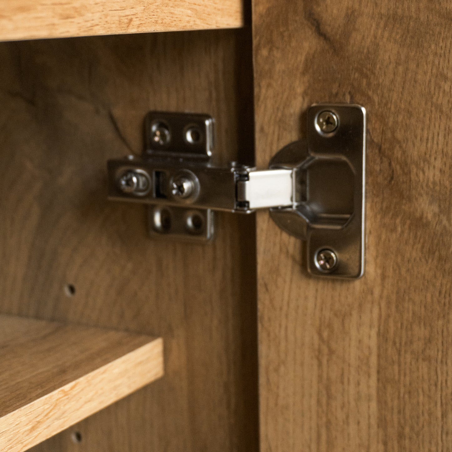 Moderner Schuhschrank mit 5 Fächern, Verstellbare Einlegeböden, Holzfarbe