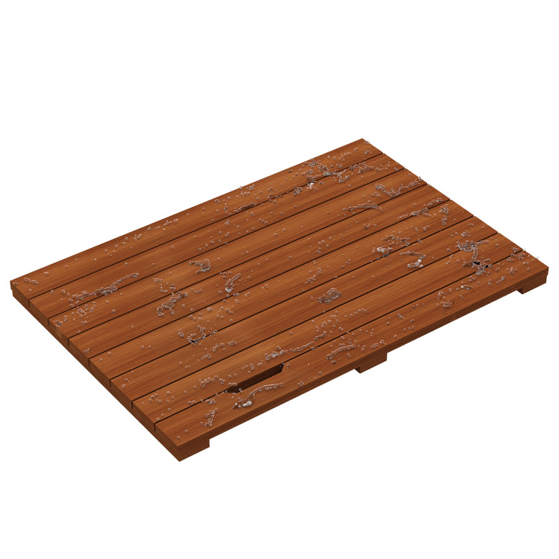 Teak Wood,Teak Antirutschmatte,Teak Duschmatte rutschfeste Badezimmermatte Luxus Spa Matte Holz Badewannenmatte 40 x 60 cm