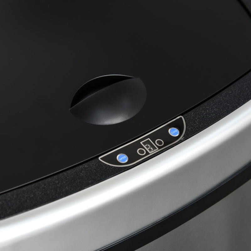 Mülleimer 58L automatischer Abfalleimer mit Infrarotsensor, hygienisch, groß, Edelstahl Silber