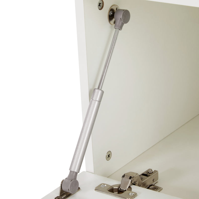 Garderobenset mit Bank, multifunktionale Aufbewahrungsbank, offene Aufbewahrung,6 goldene Haken und Füße, geeignet für Flur, Wohnzimmer, weiß, B120/D40/H191.5CM