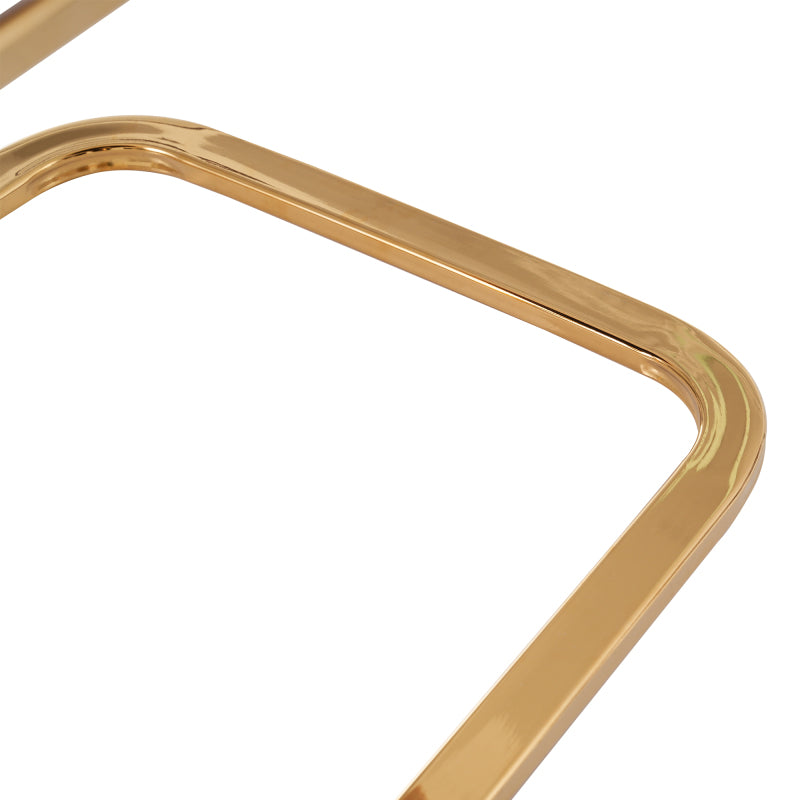 Samt-Esszimmerstuhl, 4er-Set, Schlafzimmer, Lounge-Sessel, Diamant-Rücken-Design, mit goldfarbenen Metall-Stützbeinen, Beige