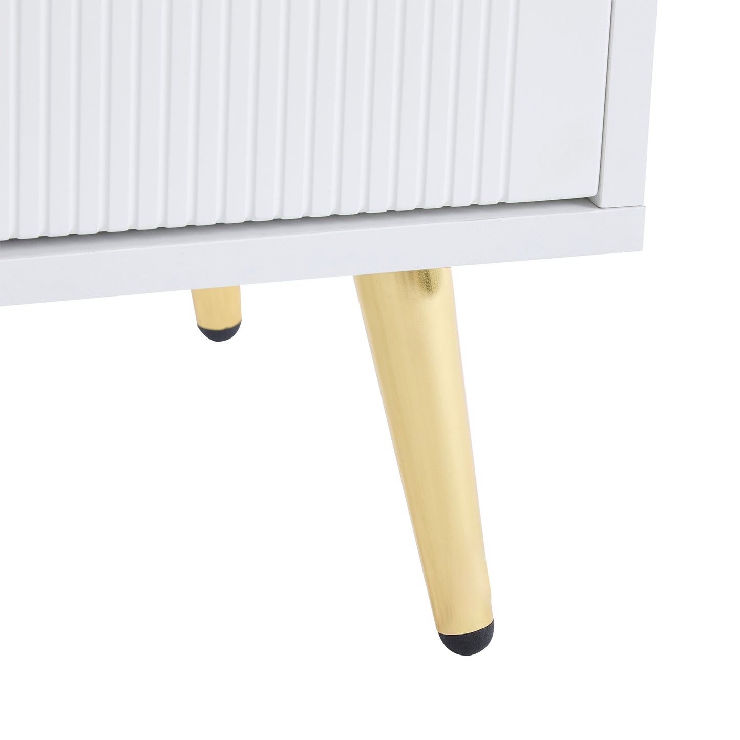 Schuhschrank, Schuhregal mit 2 Schubladen und 4 Türen, Metallfüße, weiß