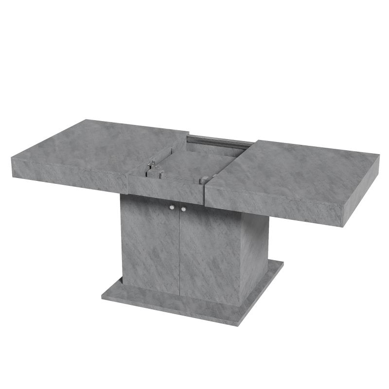 Ausziehbarer Esstisch, L140/180*W80*H76cm, Betonoptik
