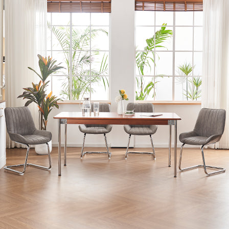 Sorgfältig ausgewählte Küche Wohnzimmer Esszimmer Stühle aus Kunstleder Material für leichtere Wartung! (Satz von 2)