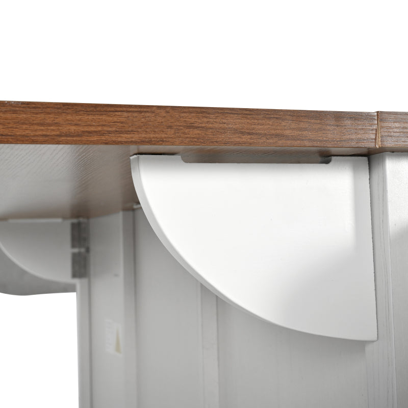 Kücheninsel, Servierwagen mit ausziehbarer Arbeitsplatte, Küchenwagen auf Rollen, Küchenschrank mit 2 Schiebetüren und 3 Schubladen,Speisewagen mit Holzmaserung,Küchenschrank