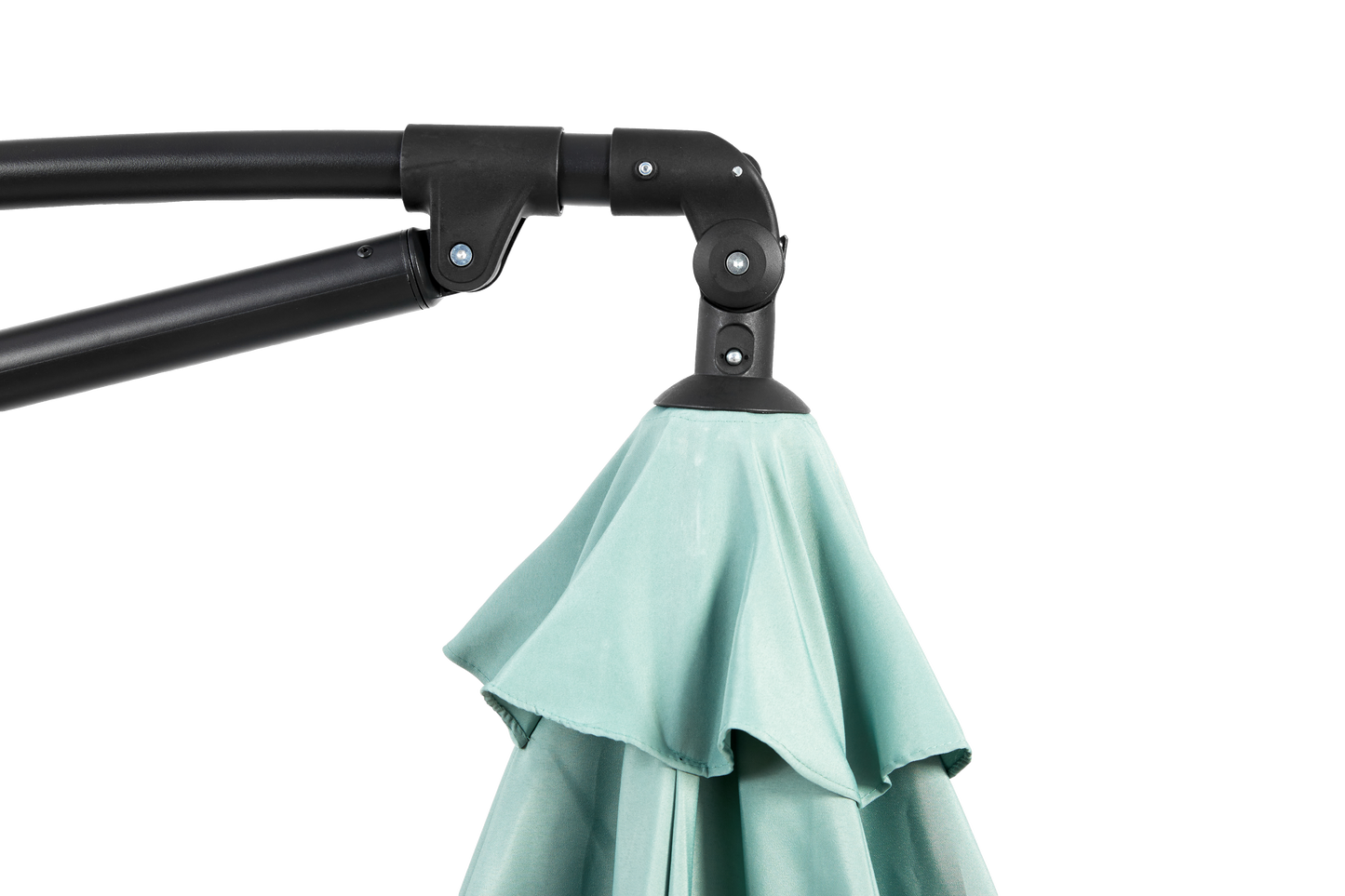 14.8 Ft Double Sided Outdoor Umbrella Rectangular Large with Crank(Light Green) (No Base)