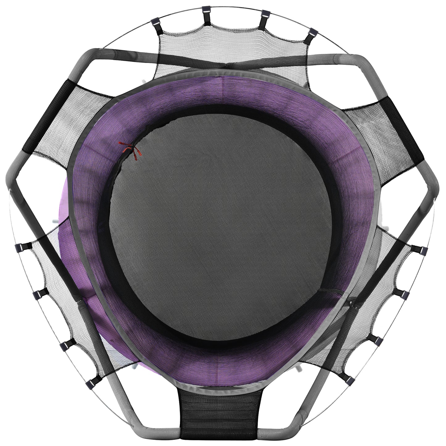 Trampolin Set für den Innen- und Außenbereich, Gewichtskapazität: 50 kg, Größe(H*L): 157x147 cm, Lila/Grau