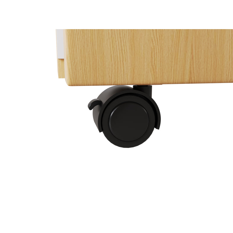 Schreibtisch mit feststellbaren Rollen – multifunktionales Design, 4 cm dickere, drehbare Tischplatte, fest arretierbar, weiß/Eiche, Faltbarer Schreibtisch, Eckschreibtisch, Sideboard,Dicke Materialie