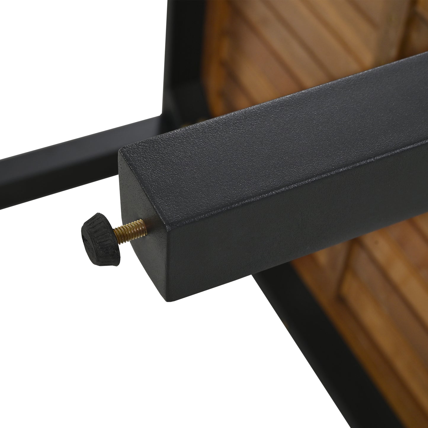 Garten-Lounge-Set (2 Zweisitzer, 2 Beistelltische, 1 Tisch), Tischplatte aus massiver Akazie, Stoffbezug für Rückenlehne, grau(previous sku:HW00005AAE)