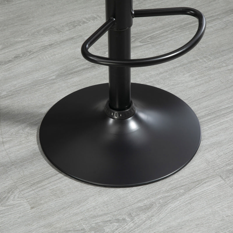 Barhocker 2er Set höhenverstellbare Tresenhocker mit Rückenlehne, drehbarer Bistrohocker aus Kunstleder in Braun, ideal für Küche & Bar