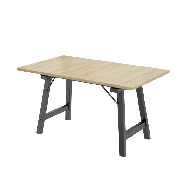 Holzfarbener Teleskop-Esstisch 140/180*80 cm, Natur