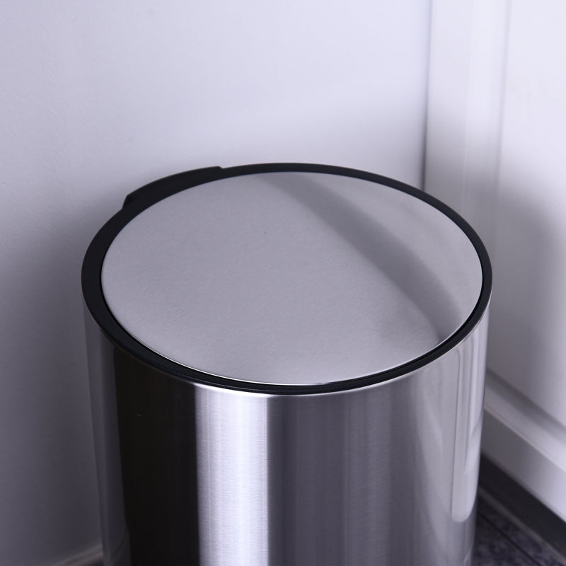 Mülleimer Abfalleimer Treteimer mit Inneneimer 12 L Soft Schließen Edelstahl PP Ø25,8 x H42 cm