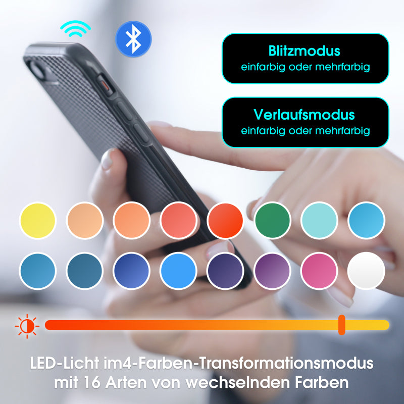 Couchtisch, Tisch mit Schubladen, Hochglanzlackierung, Beistelltisch mit zwei Ablageebenen. Mit LED-Licht