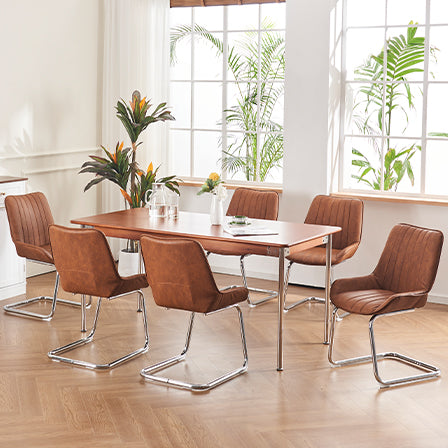 Sorgfältig ausgewählte Küche Wohnzimmer Esszimmer Stühle aus Kunstleder Material für leichtere Wartung! (Satz von 2)