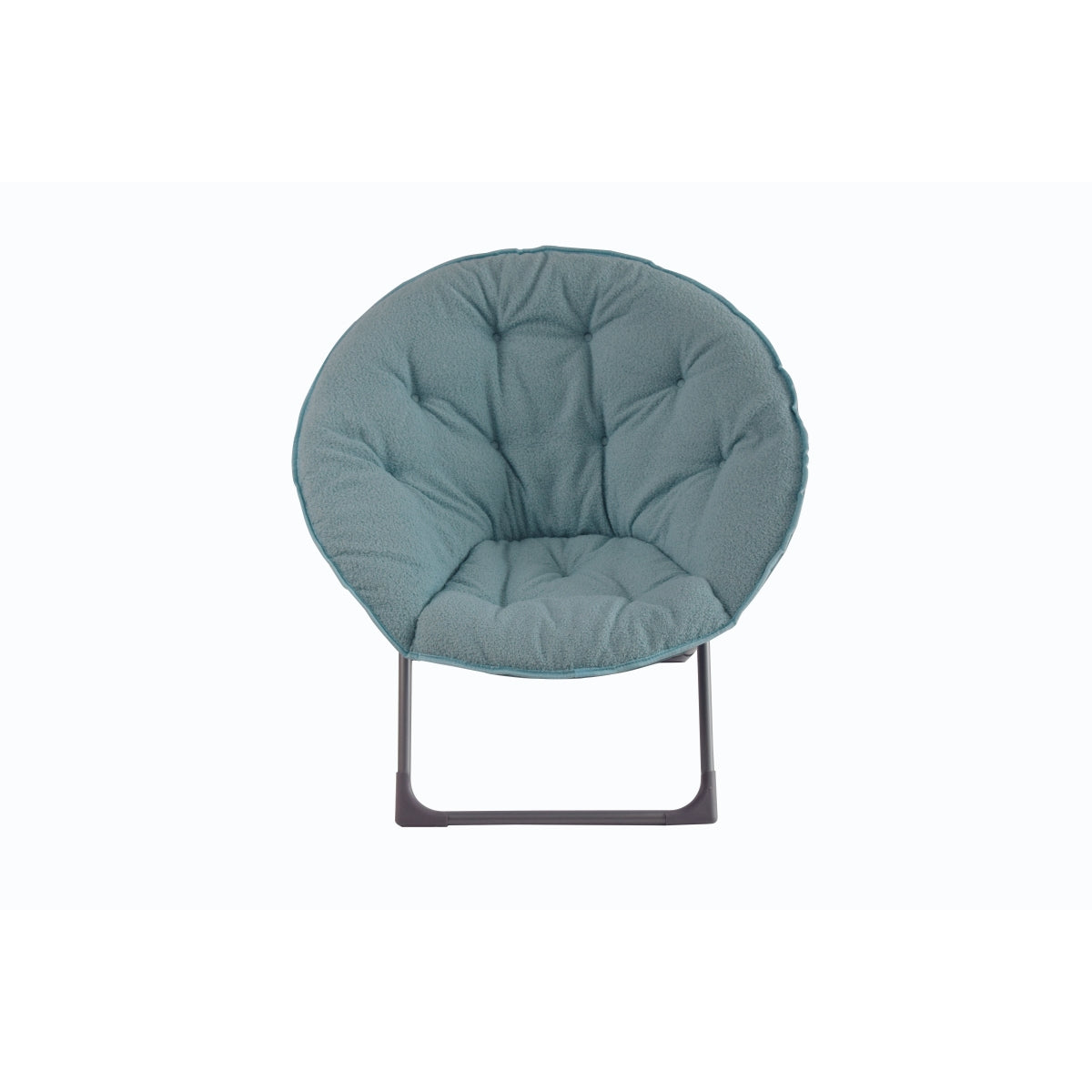 Klappbarer Moon Chair Schafwolle-Bezug, XXL, Traglast 110 kg, Platzsparend, Blue