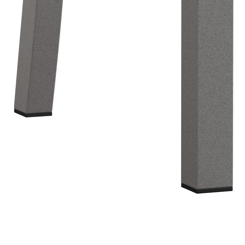 Metal Dining Chairs Set of 2, Steel Legs and PU Leather Seats, High Back Armless Dining Chairs, for Kitchen, Living Room, Grey