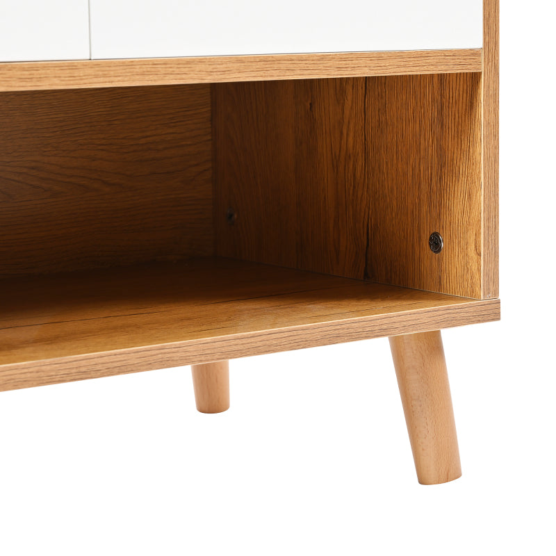 Kommode Sideboard Schuhschrank Verstellbare Einlegeböden Minimalistischer Organizer Massivholzbeine Viel Stauraum Maße 90x35x99 cm