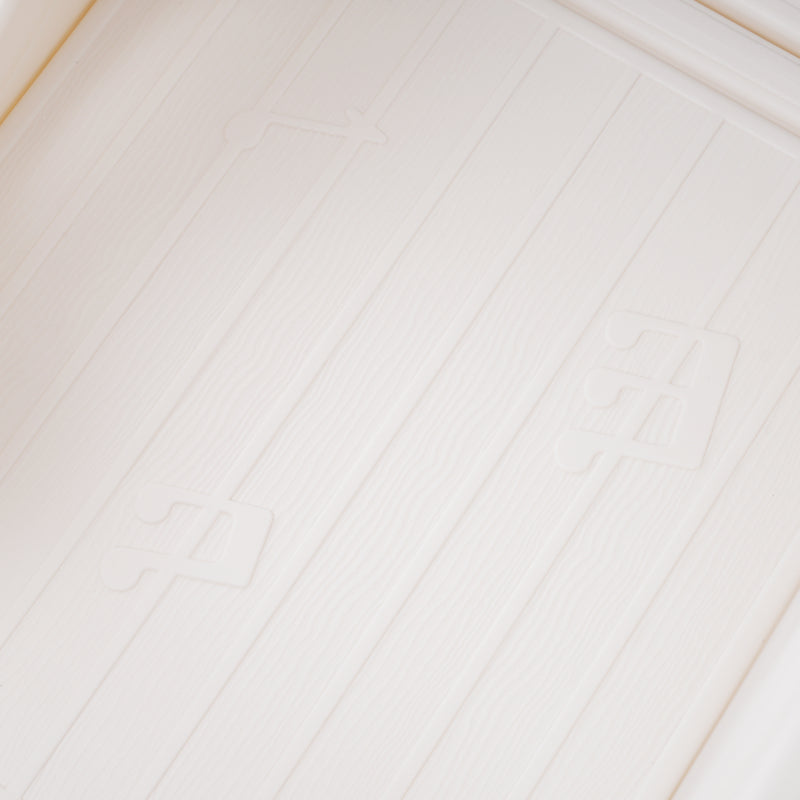 7-in-1-Rutsche für Kinder, bestehend aus Rutsche, Schaukel, Plattform, Unterschrank, Lochbohrspiel, Basketballkorb und Treppe - hochdichtes Polyethylen (Ozeanball nicht enthalten)