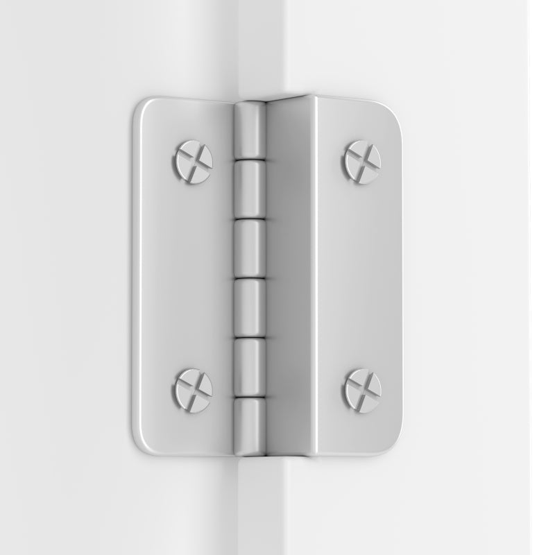 57.5 x 28.5 x 160cm Badezimmer-Hochschrank mit Stauraum, feuchtigkeitsbeständige Farbe, Glasschranktür, Holzschranktür, zwei offene Ablagefächer, verstellbare Trennwände, einfache Textur, weiß