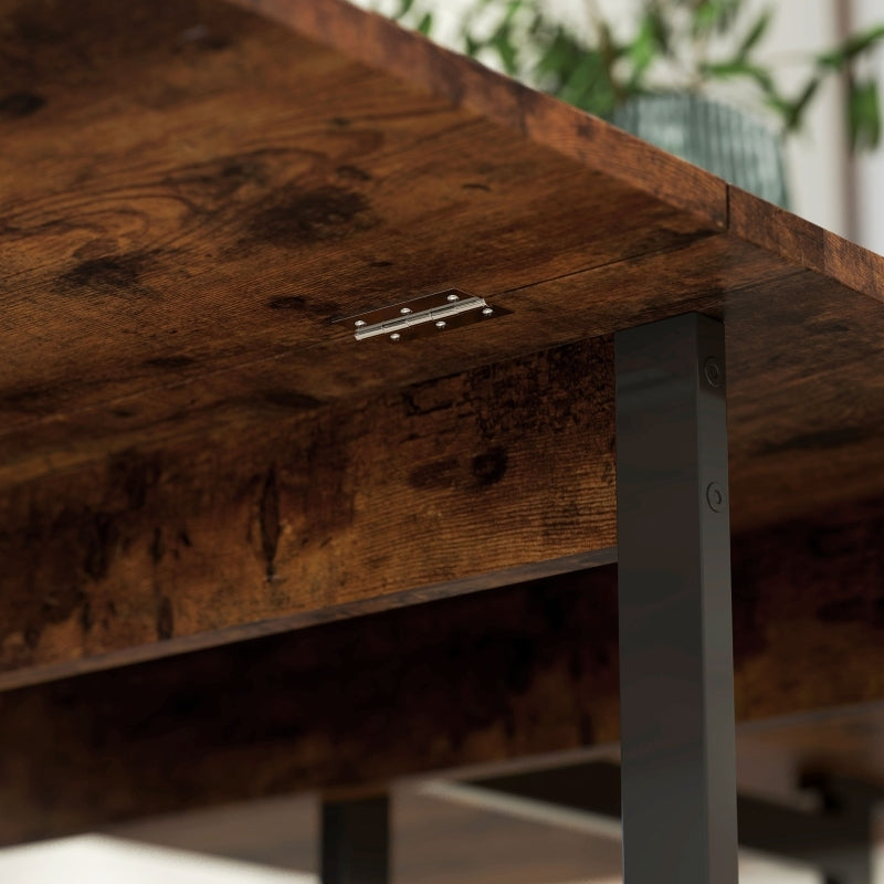 Mobiler Esszimmertisch Klapptisch für Kleine Räume, Esszimmer, Küche 133,4 x 80 x 75 cm Rustikal-Brau