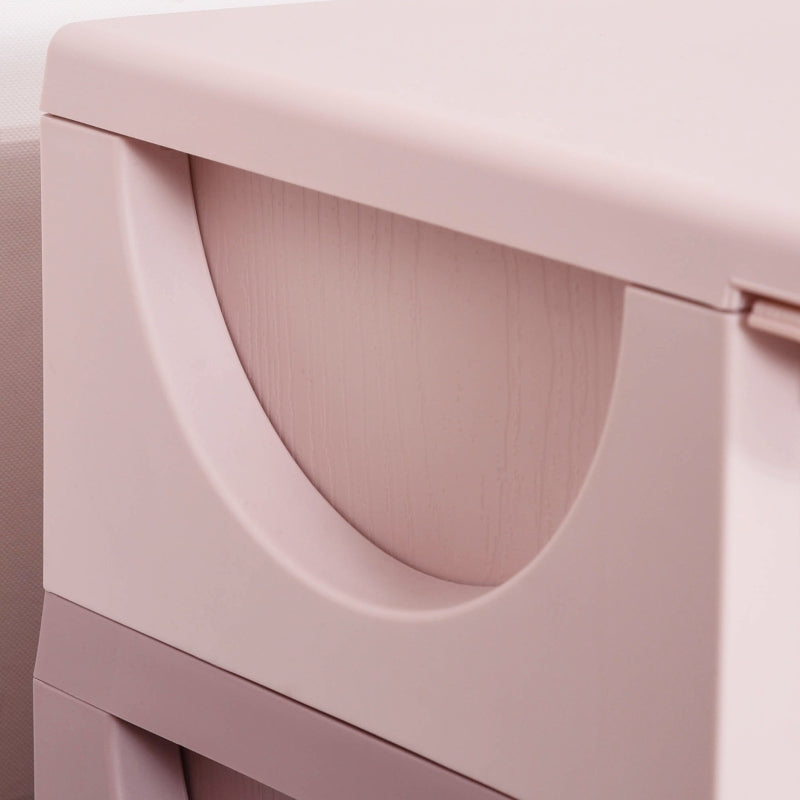 Spielzeugaufbewahrung, 3Ebenen, Kommode Kinderzimmer, kleiner Schubladenschrank für Kinder, Rosa