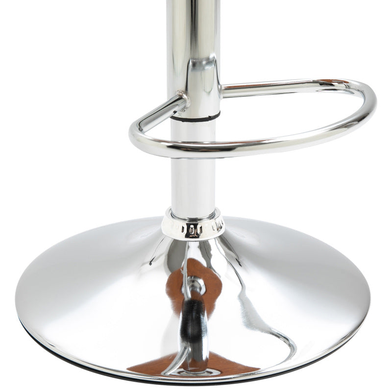 Barhocker Küche 2er-Set höhenverstellbar drehbar mit Fußstütze & Rückenlehne Kunstleder bis 120 kg, Schwarz