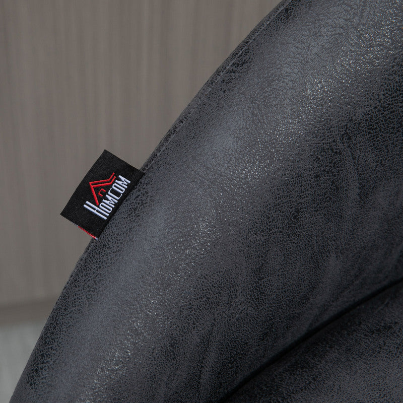 Barhocker 2er-Set Höhenverstellbare Barstühle mit Armlehne und Rücken, aus Kunstleder, Grau