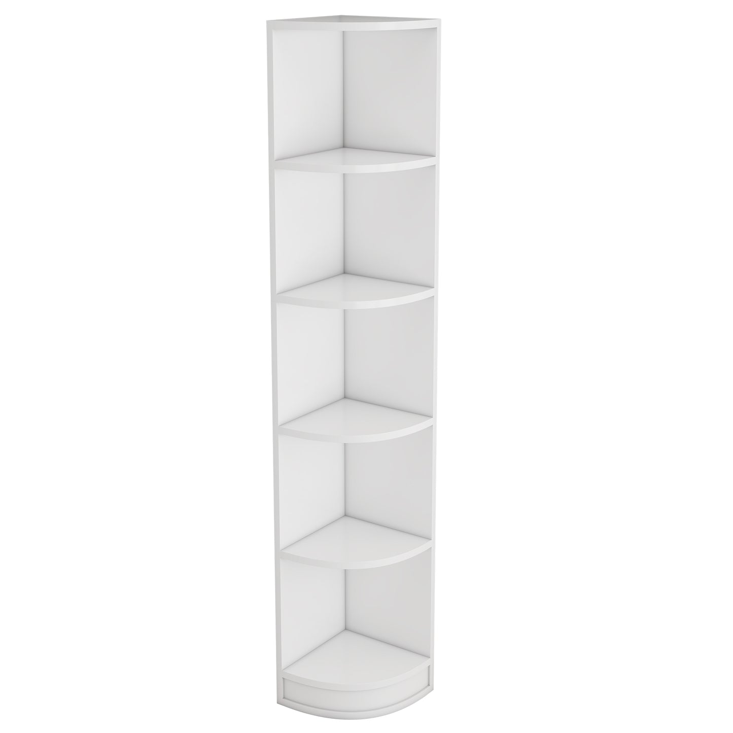 Eck Bücherregal, Regal, Lagerregal, fünflagiges Regal, starke Tragfähigkeit, weiß