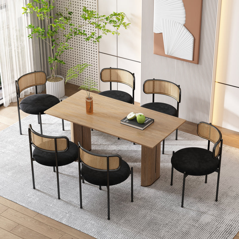 Samt-Esszimmerstuhl,2er set, Grau