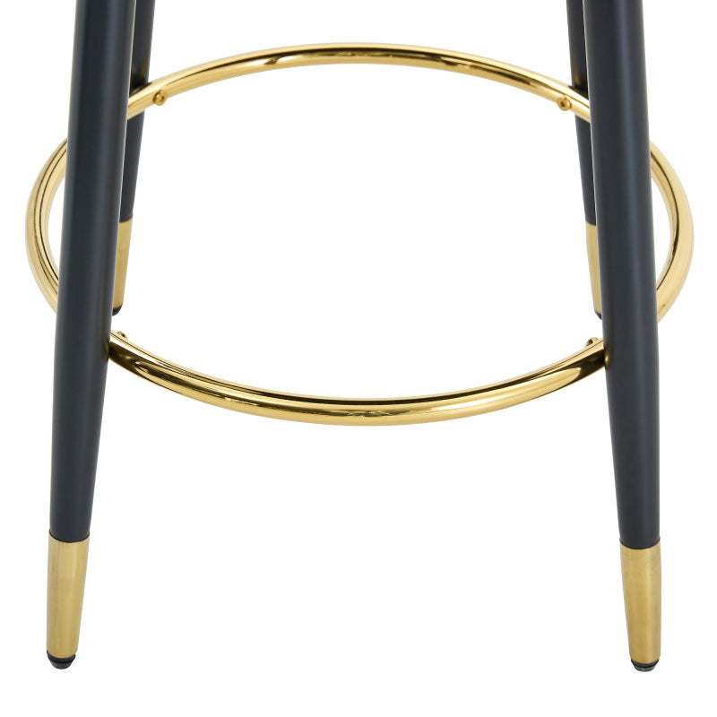 360° drehbarer Barstuhl. Moderne weiße und dunkelgraue Splice-Farbe, PU bequeme Padded Bar Stuhl, Eine Box von 2 Packungen.