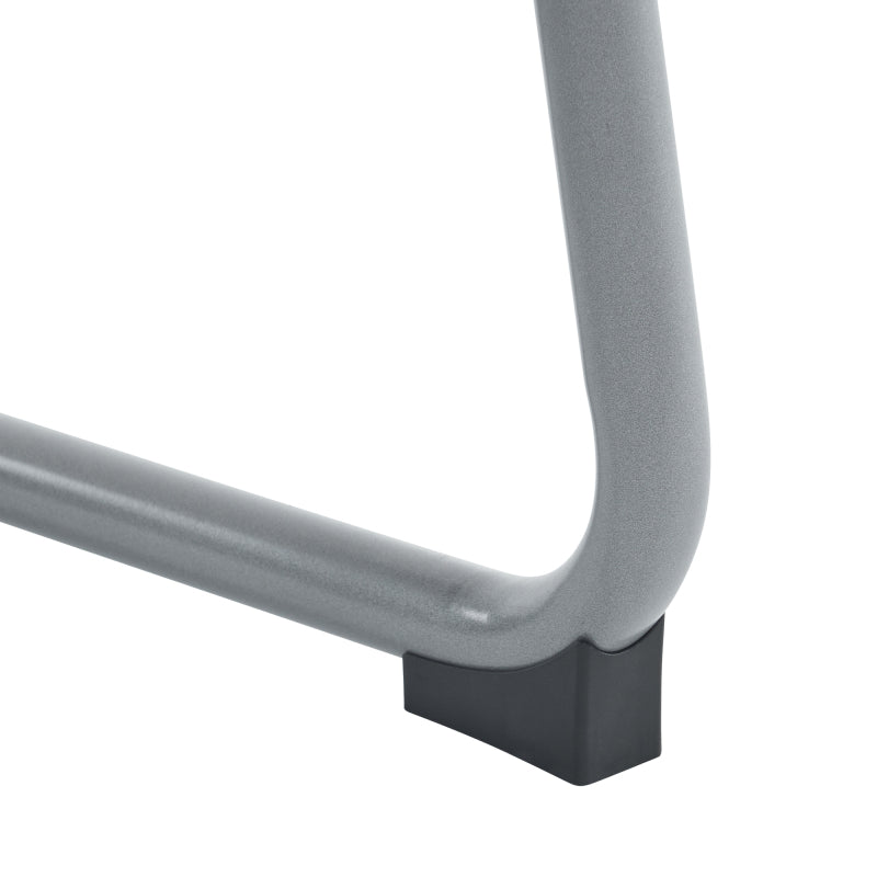 Esszimmerstuhl, 4er set, Sessel mit gewölbten Metallfüßen, grau