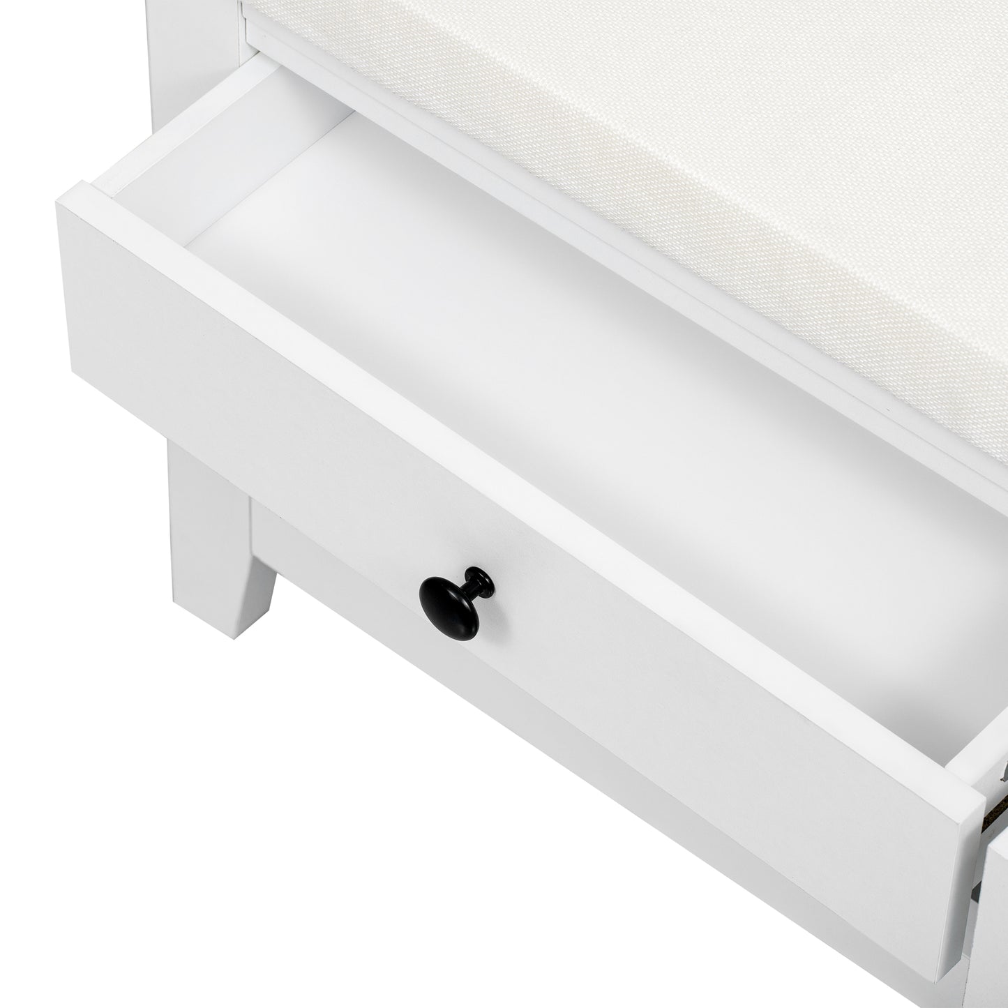 Moderne Schuhbank mit Sitzfläche und Stauraum, Soft Kissen-Oberfläche, Schuhregal für Eingangsbereich, Weiß