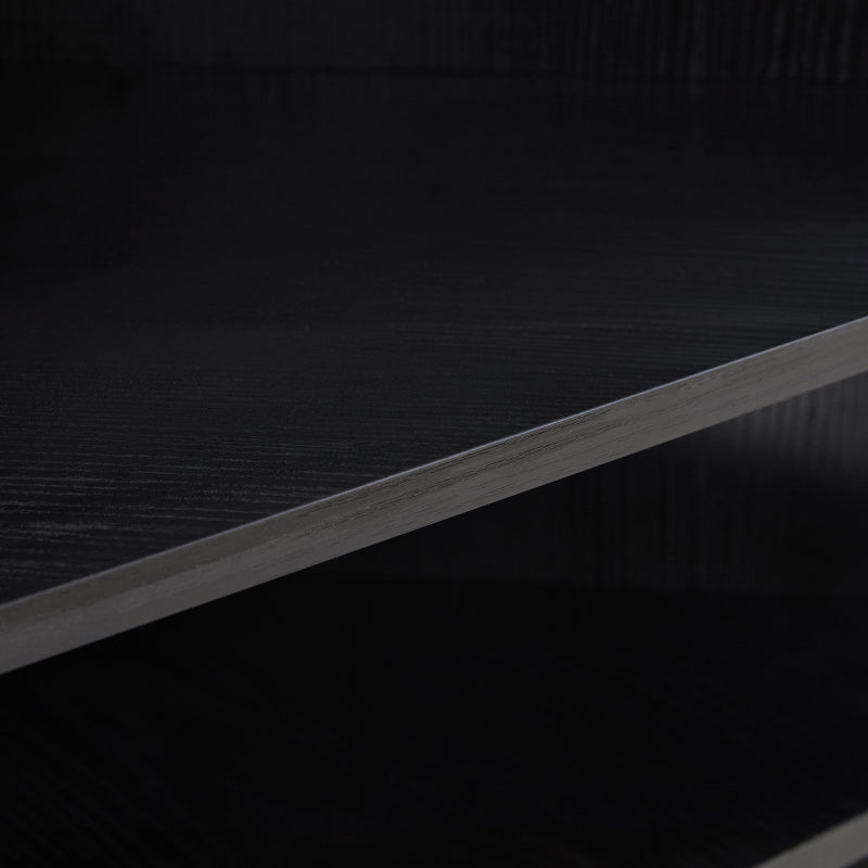 Garderoben-Set Moderner Garderobenschrank, Flurgarderobe, 4 hängenden Haken Schwarz,Maße: B53/ /53/H180 cm