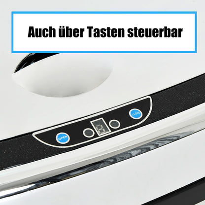 Mülleimer  Automatik Abfalleimer mit Sensor, Küche, Edelstahl, Silber, 68L