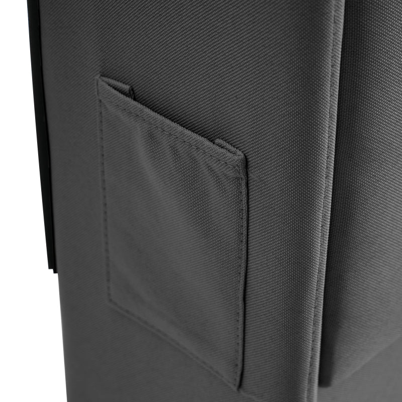 Polsterbett Doppelbett 160*200, Stauraum Kopfteil mit USB und Typ C-Port ,360-Surround-LED-Funktion rund um Kopf- und Fußende des, Betten mit Hydraulisch Stauraum, Grau , Leinen(Ohne Matratze)