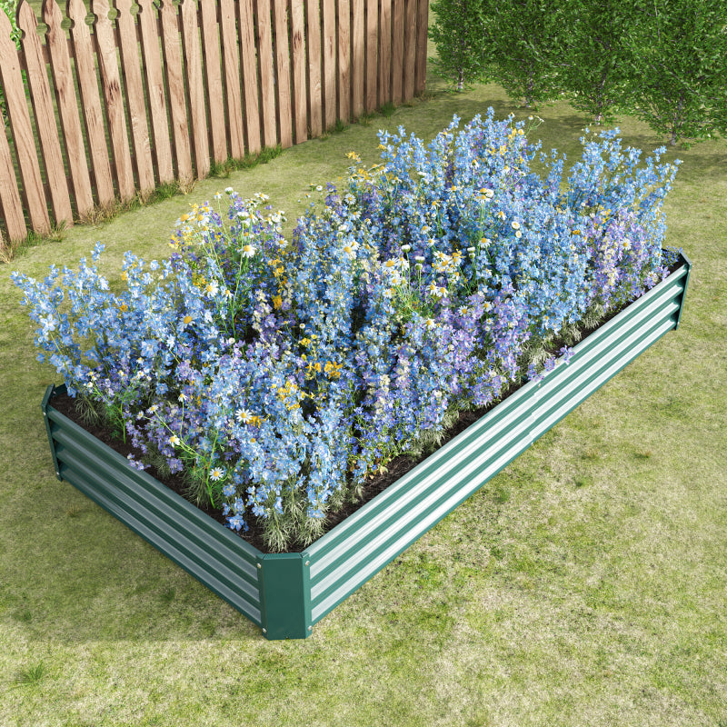 Hochbeet Metall Pflanzenbeet, Hochbeete für Garten aus robustem Stahlblech mit stabilem Design, Rostschutz und Langer Haltbarkeit, Hochbeet Bausatz ohne Boden, Ideal für Gemüse, Kräuter & Blumen Anthr