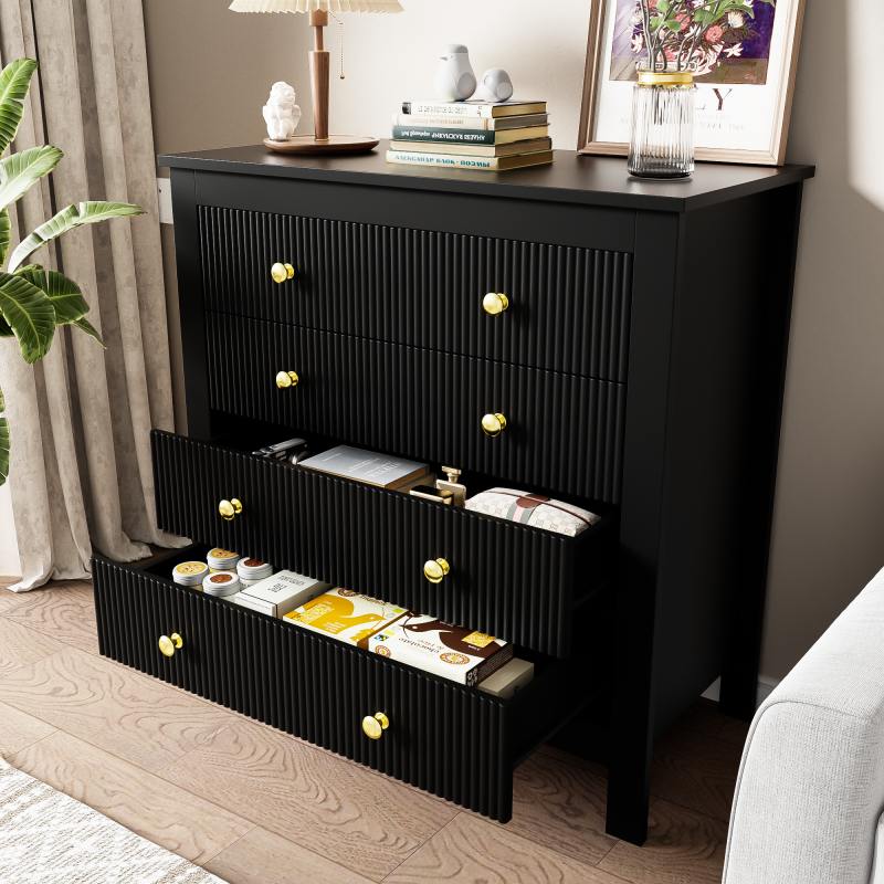 Sideboard, Kommode mit Spezialtüren, Goldgriffen, Sideboard/Schuhschrank/Schminktisch [OLD SKU:WF325795BAA]