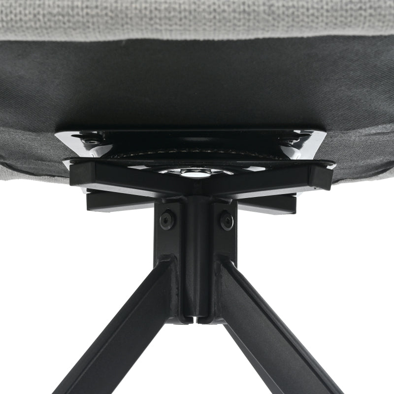 2 Drehbare Stühle nach Anthropometrie, perfekt für Küche und Esszimmer, Grau