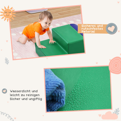 5-in-1 Riesige Bunte Weiche Schaumstoff-Bausteine für Kinder – Perfekt für Kreatives Spielen, Klettern, Kriechen und Motorikförderun