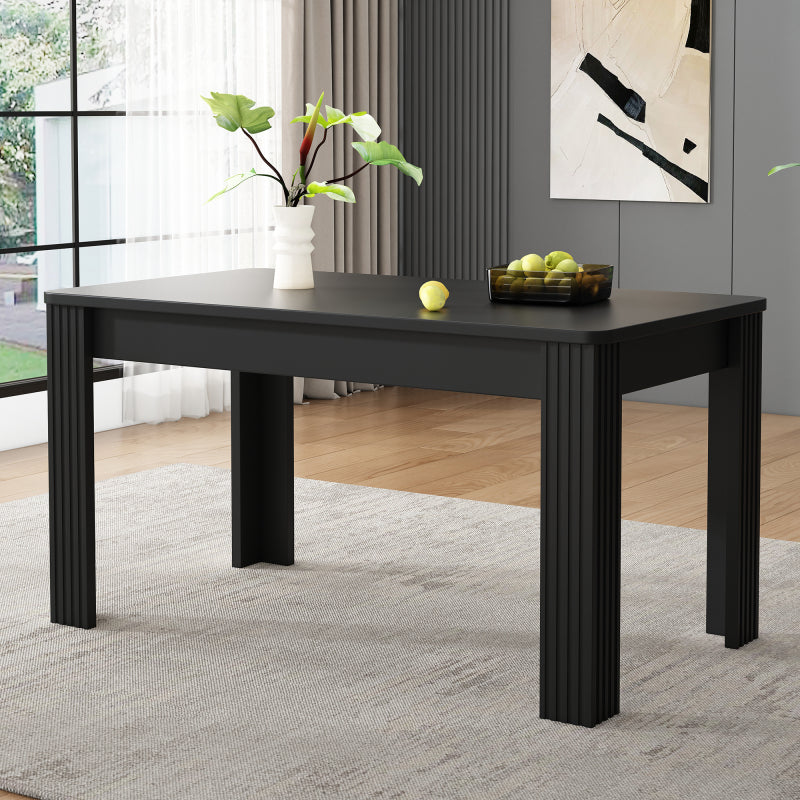 Esstisch, moderner Esstisch, stabiler Esstisch, vierbeiniger Tisch, rechteckiger Esstisch, Kaffee-Lounge-Tisch, moderner einfacher Esstisch, schwarz, (OLD SKU: N634P215552S)