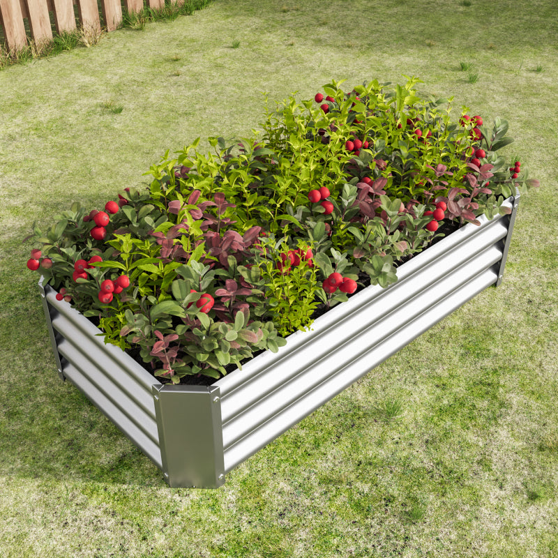 Hochbeet Metall Pflanzenbeet, Hochbeete für Garten aus robustem Stahlblech mit stabilem Design, Rostschutz und Langer Haltbarkeit, Hochbeet Bausatz ohne Boden, Ideal für Gemüse, Kräuter & Blumen Anthr