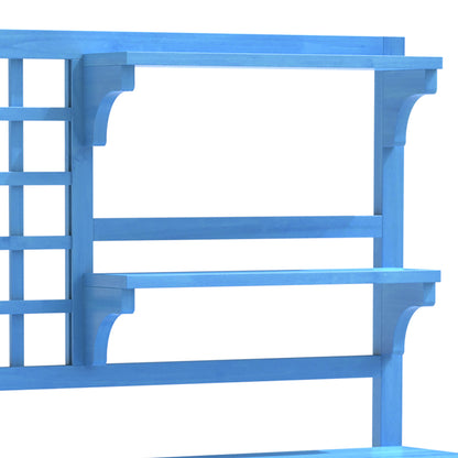 Holz Gartenschrank,Gartenschrank mit Regalen  Outdoor Schrank, Gartenschrank Geräteschuppen Terrassenschrank, Balkonschrank, Gerätehaus, Garten Möbel, Blau