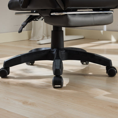 Gaming Stuhl Racing Design, 155° Liegefunktion, Fußstütze, Lendenmassage, Schwarz-Grau