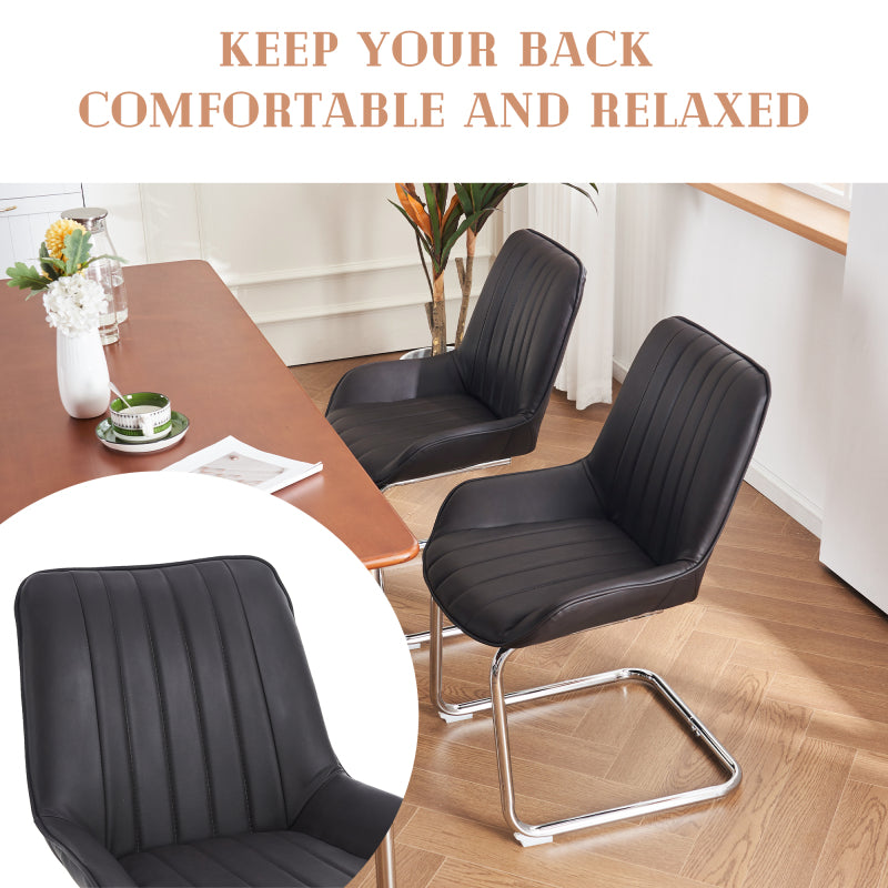 Sorgfältig ausgewählte Küche Wohnzimmer Esszimmer Stühle aus Kunstleder Material für leichtere Wartung! (Satz von 2)