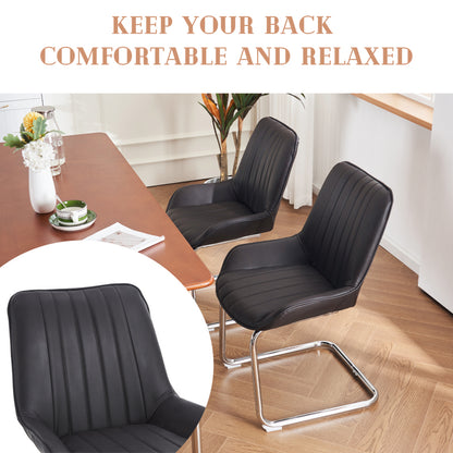 Sorgfältig ausgewählte Küche Wohnzimmer Esszimmer Stühle aus Kunstleder Material für leichtere Wartung! (Satz von 2)