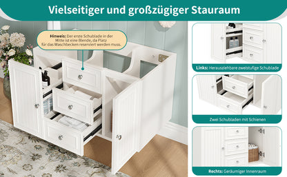 Hängender Waschtisch, Moderner Stil,Badmöbel für Badezimmer,weiß
