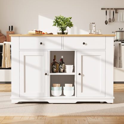 Kücheninsel, Küchenwagen mit Steckdosenleiste ausgestattet, Küchenschrank, Servierwagen mit arbeitsplatte, buffetschrank, Speisewagen mit Holzmaserung, buffetschrank,weiß